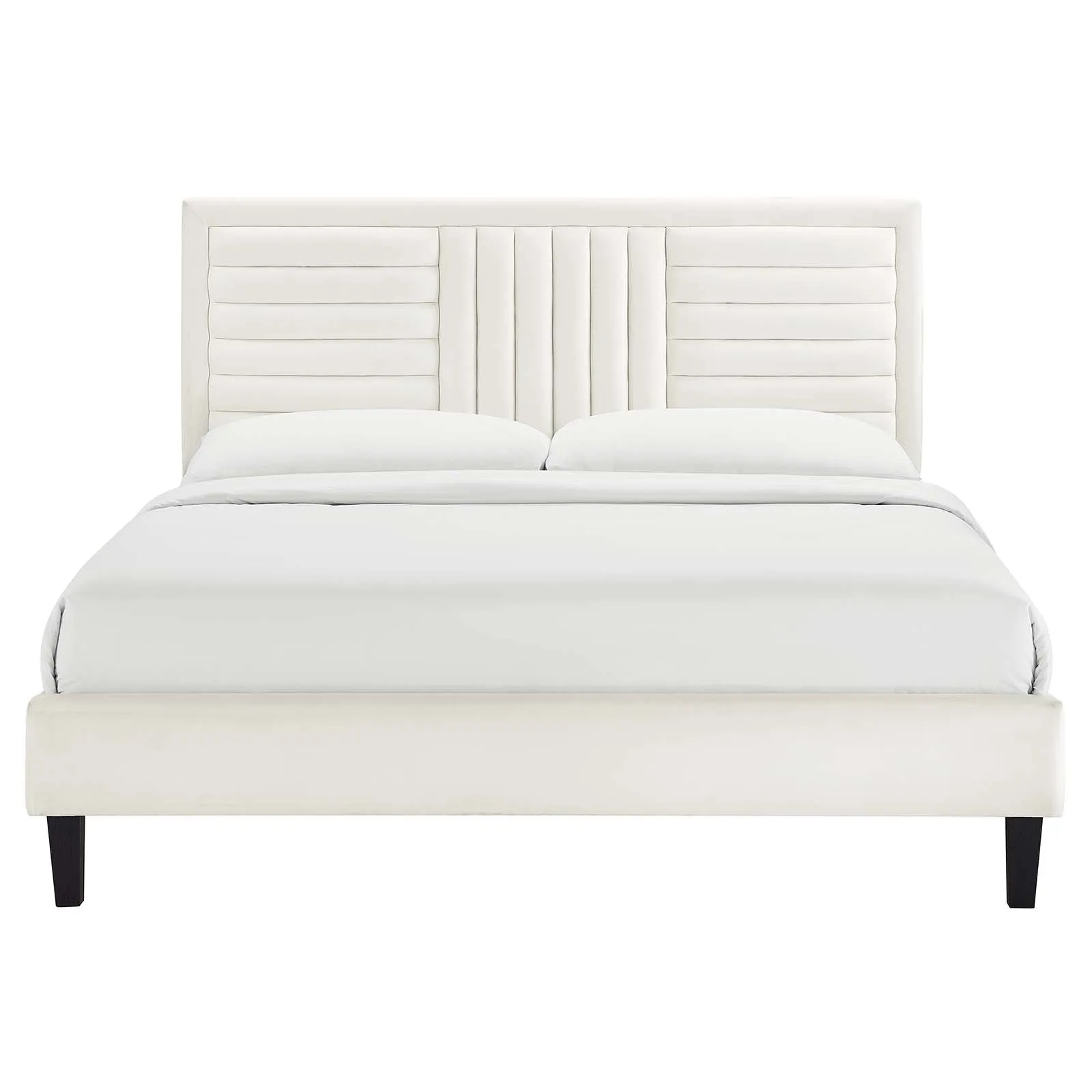Sofia Channel Tufted Performance Velvet Platform Bed