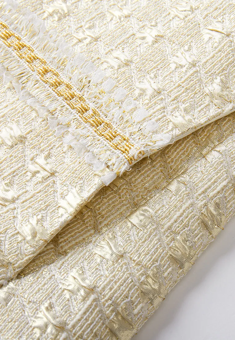 Structured Embossed Jacquard Jacket
