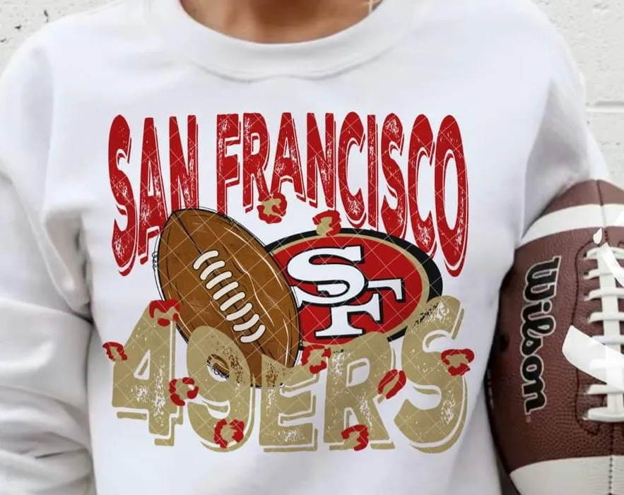 Superbowl San Fran Football Subtle Leopard Top