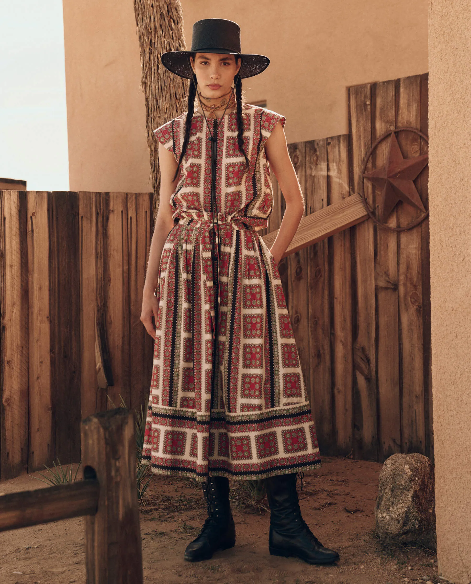The Midland Top. -- Westward Bandana Print