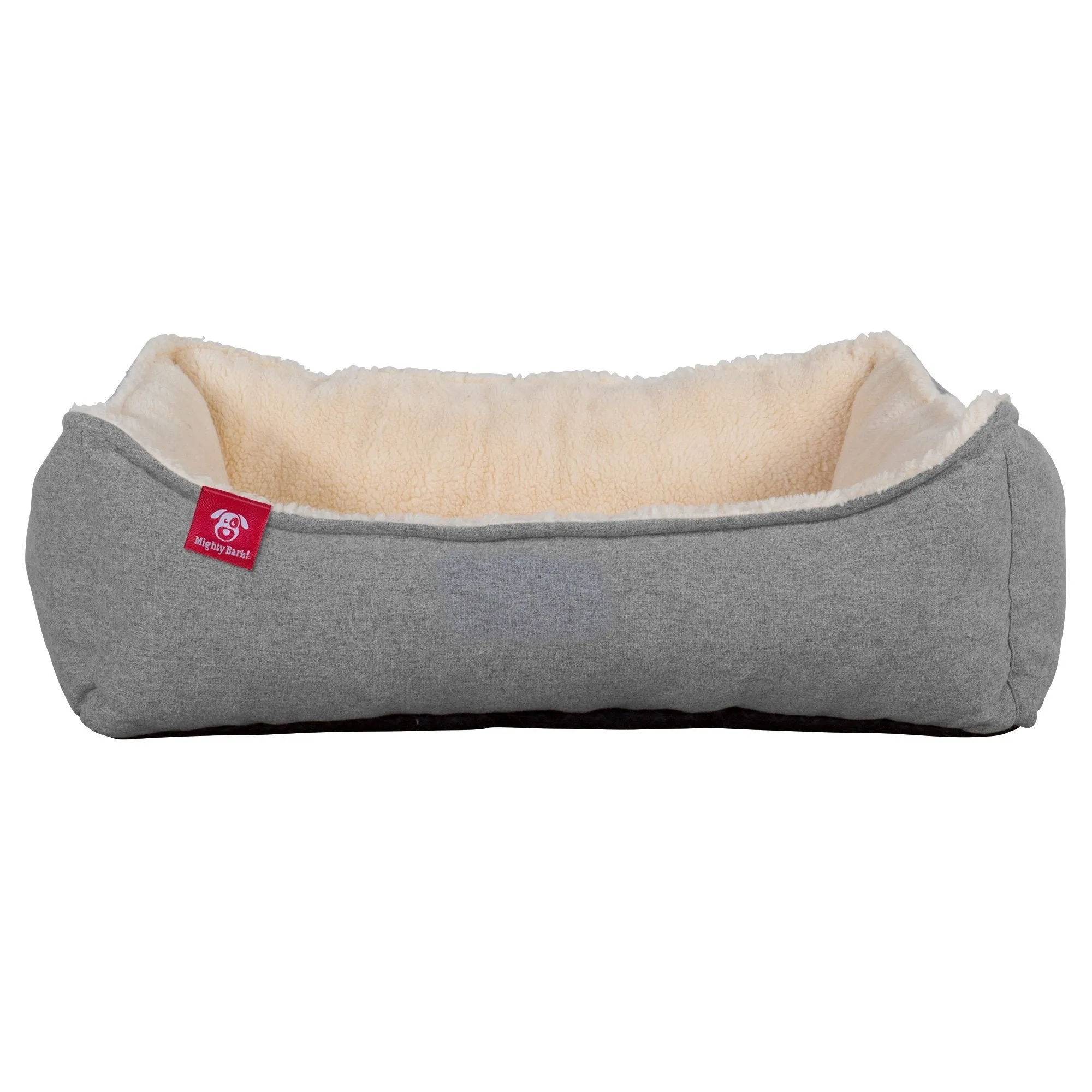 The Nest - Orthopedic Memory Foam Dog Bed - Interalli Lambswool Silver