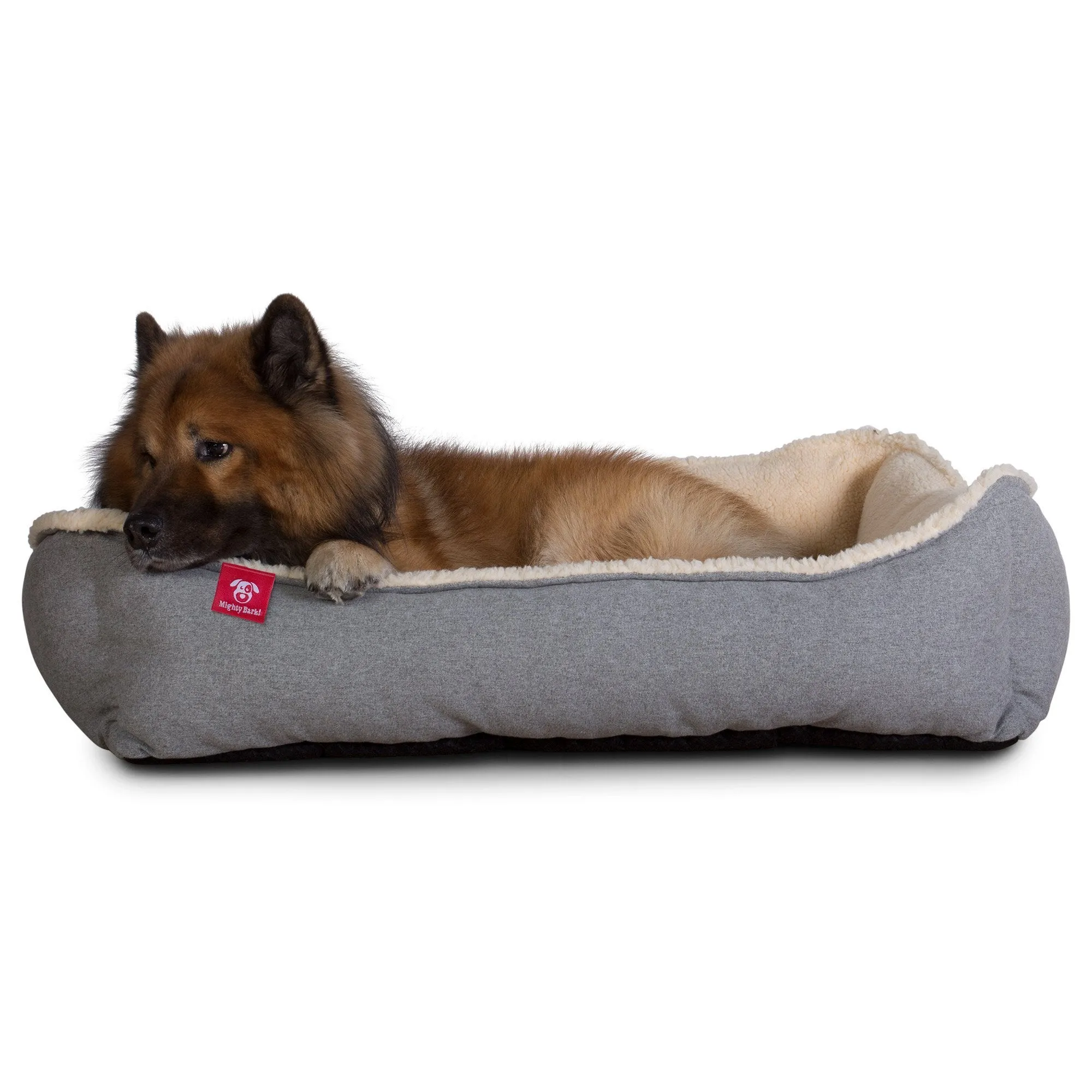 The Nest - Orthopedic Memory Foam Dog Bed - Interalli Lambswool Silver
