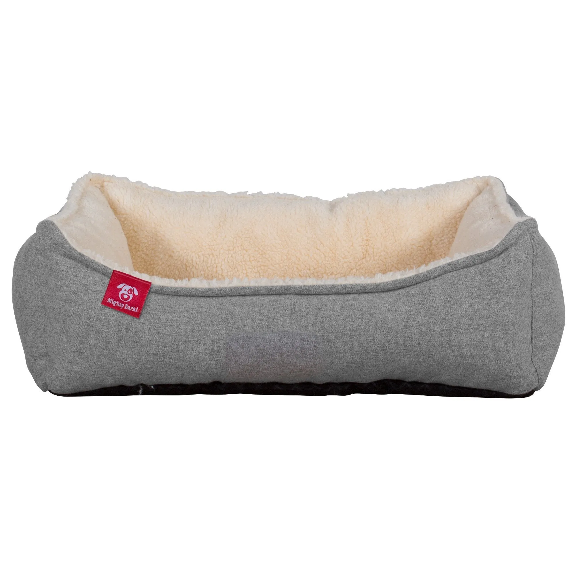 The Nest - Orthopedic Memory Foam Dog Bed - Interalli Lambswool Silver