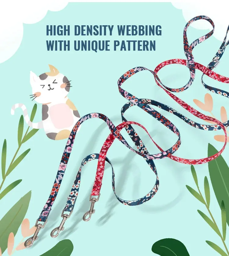 Truelove Spring Floral Pet Leash for Small to Medium Dogs and Cats