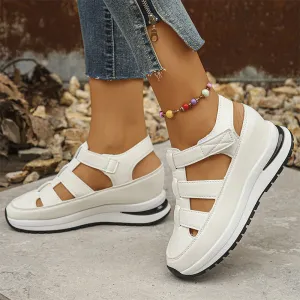 Valerie - High Sole-Closed-Toe Sneaker Sandals