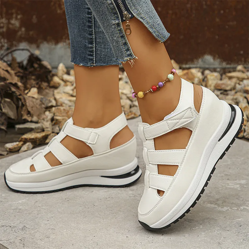 Valerie - High Sole-Closed-Toe Sneaker Sandals