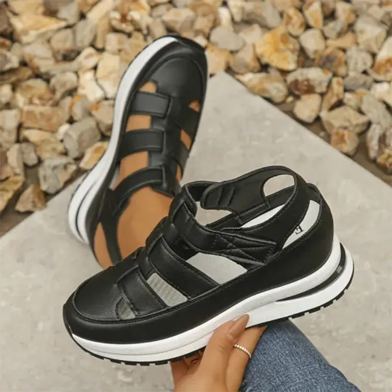 Valerie - High Sole-Closed-Toe Sneaker Sandals