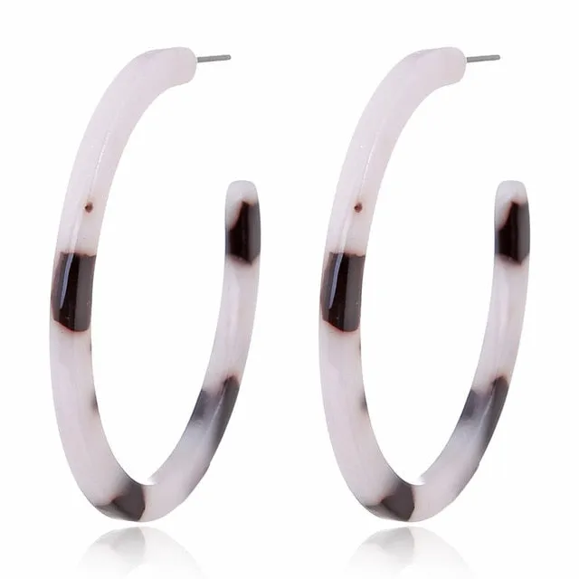 Vintage Leopard Round Hoop Earrings