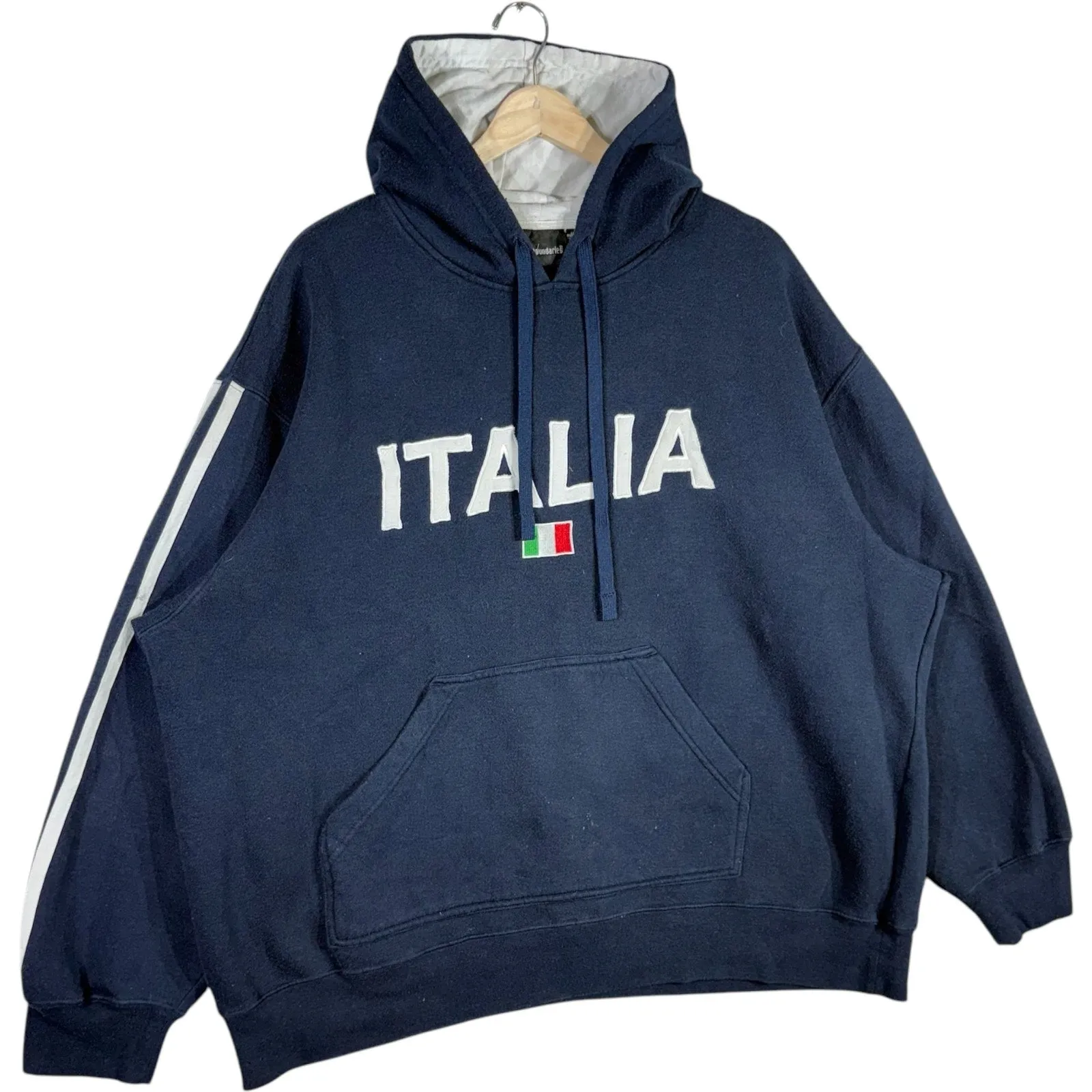 Vintage Y2K No Boundaries Italia Flag Hoodie