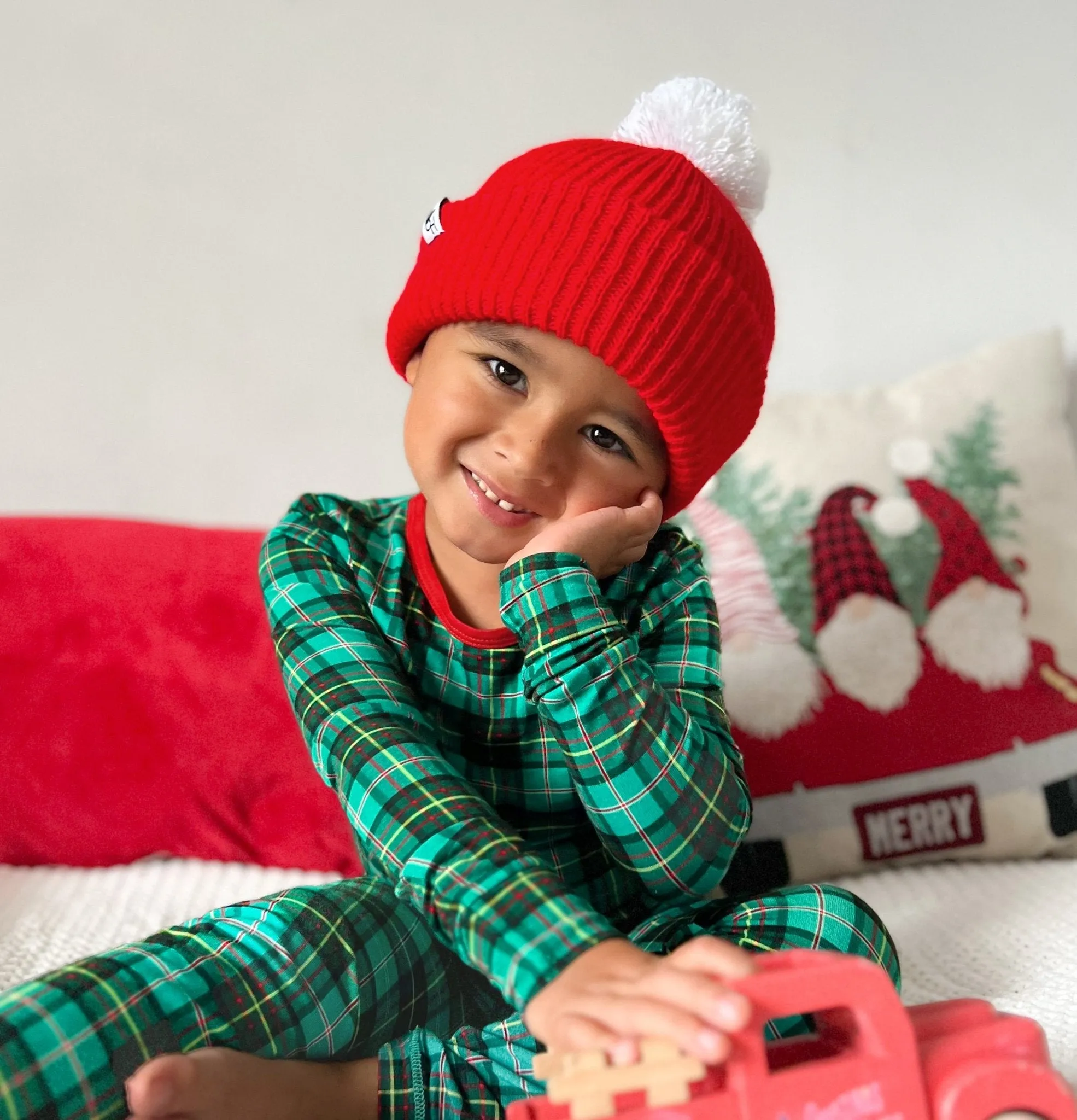 Winter Dreamland Plaid Long Sleeve Pajama Set (2T-12Y)