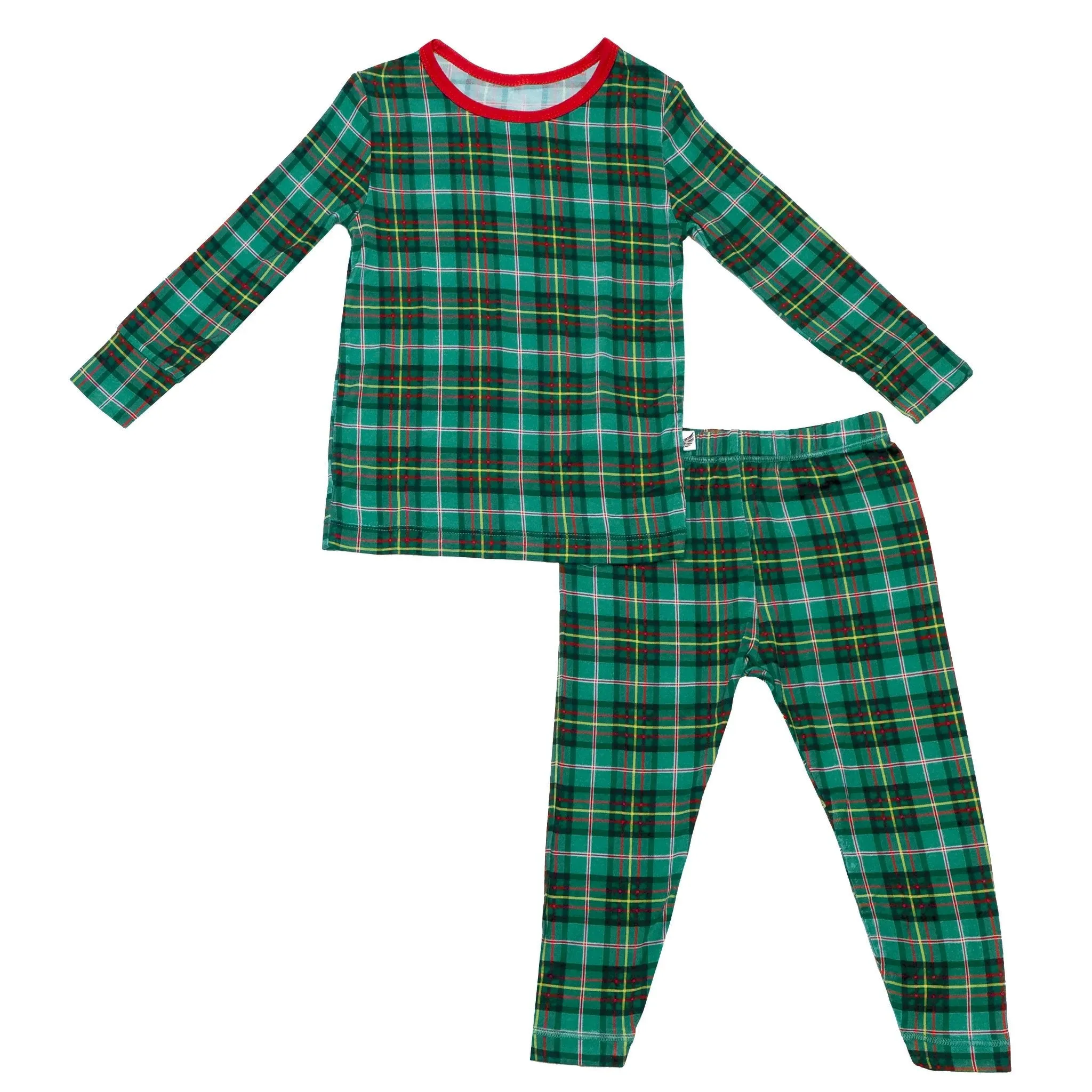 Winter Dreamland Plaid Long Sleeve Pajama Set (2T-12Y)