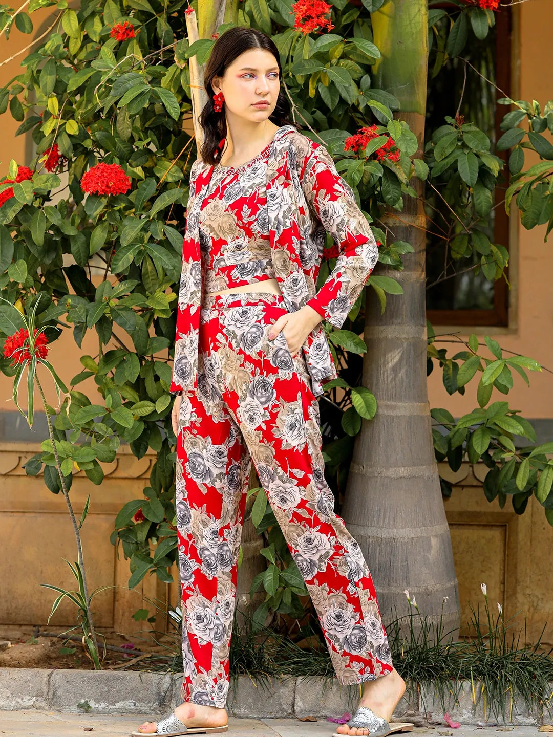 WOMEN'S BLACK STYLISH WILD CO-ORD SET DRESS