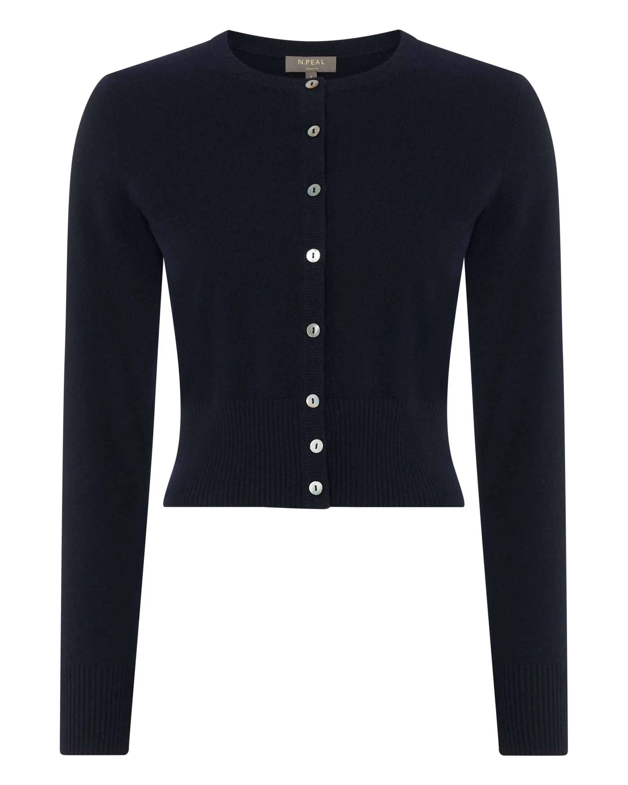 Women's Ivy Cropped Cashmere Cardigan Navy Blue
