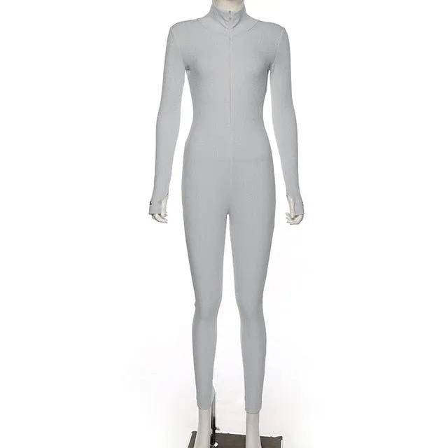 Workout Active Wear Ribbed Rompers Jumpsuit
